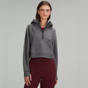 Lululemon Heathered Dark Grey Oversized Half-Zip Hoodie